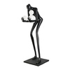 Lampa podłogowa WOMAN-2 BLACK 190 cm czarna figura kobiety z białymi kloszami