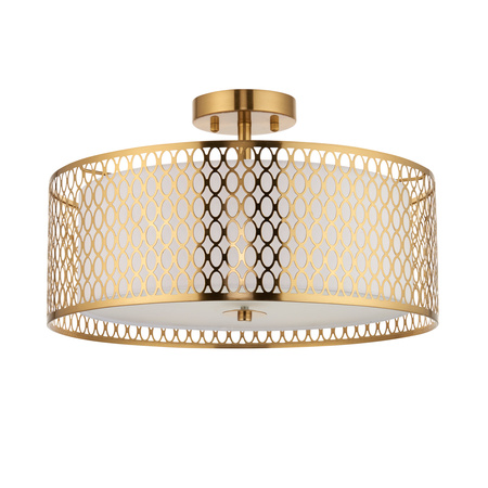 Lampa sufitowa Cordero – złota / biała, 43 × 43 × 26 cm