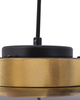 Lampa wisząca BOOM 25 cm - LED, klosz szary- metalizowany, wykonczenie złote