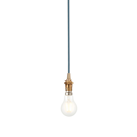 Eltham 1 Pendant Brushed Aged Brass Blue Flex