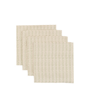 Arbor Leaf Napkins Natural 4pk 450x450mm