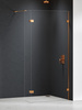 NZ2 Kabina prysznicowa EVENTA COPPER BRUSHED WALK-IN U 50x200 szkło czyste 8mm Active Shield 2.0