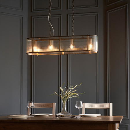 Ridgeton 4 Pendant Light Fitting Antique Brass