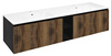 LOREA szafka z podwójną umywalką 161x46x51,5cm (70+20+70cm), dąb collingwood/czarny mat