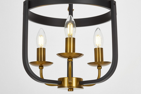 LAMPA WISZĄCA LOFT CZARNO-MOSIĘŻNA BERLING W3
