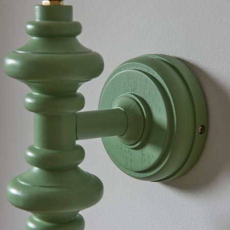 Carnaby Wall Light Fitting Satin Cotswold Green