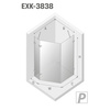 KABINA AVEXA GUNMETAL BRUSHED PIĘCIOKĄTNA L 100x80x200 CZYSTE 6mm ACTIVE SHIELD