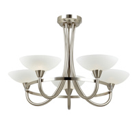 Cagney 5 Ceiling Lamp Satin Chrome