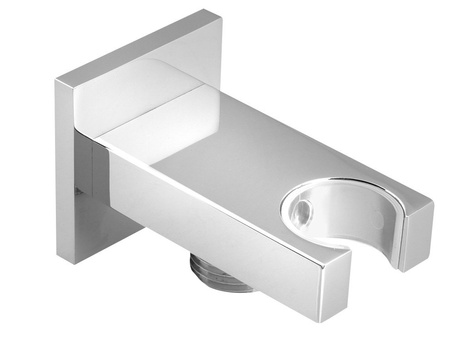 Przyłącze kątowe z uchwytem, chrom