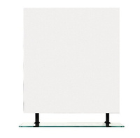 WEGA lustro z półką 80x80cm, czarny mat