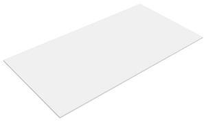 NELIO blat ceramiczny Blanco 97,5x0,9x49,3cm, biała matowa