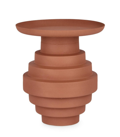 BIZZOTTO Stolik kawowy AMBA 35,5 cm – terracotta, stal malowana, nowoczesny design