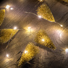 Brush Tree Garland 15 LED Lights Gold 1500x25x25mm