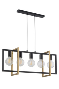 EDEN 5 lampa wisząca czarny/złoty