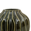 Organic Ribbed Vase Olive 180x180x170mm