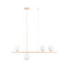 Lampa wisząca MODERNO  80 cm -kremowa z białymi kloszami