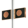 NZ2 Kabina prysznicowa NEW SOLEO COPPER BRUSHED 1D kwadratowa L 70x75x195 szkło czyste 6mm Active Shield - składane