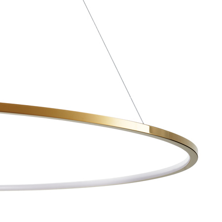 Lampa wisząca CIRCLE SLIM 120 cm- LED, ring złoty