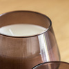 Glass Filled Candle Brown Oud Rose 2pk