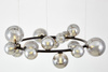 NOWOCZESNA LAMPA WISZĄCA CZARNO-DYMIONY MERIDO W15