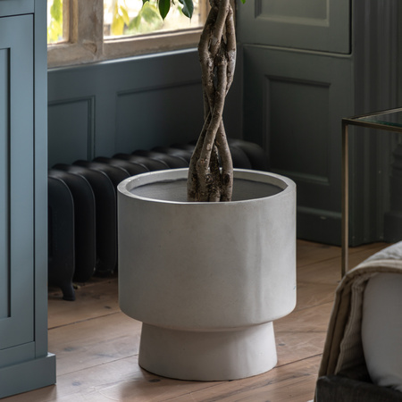 Oria Footed Outdoor Planter White 444x444x444mm