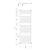 DIRECT grzejnik łazienkowy 450x1320 mm, biały