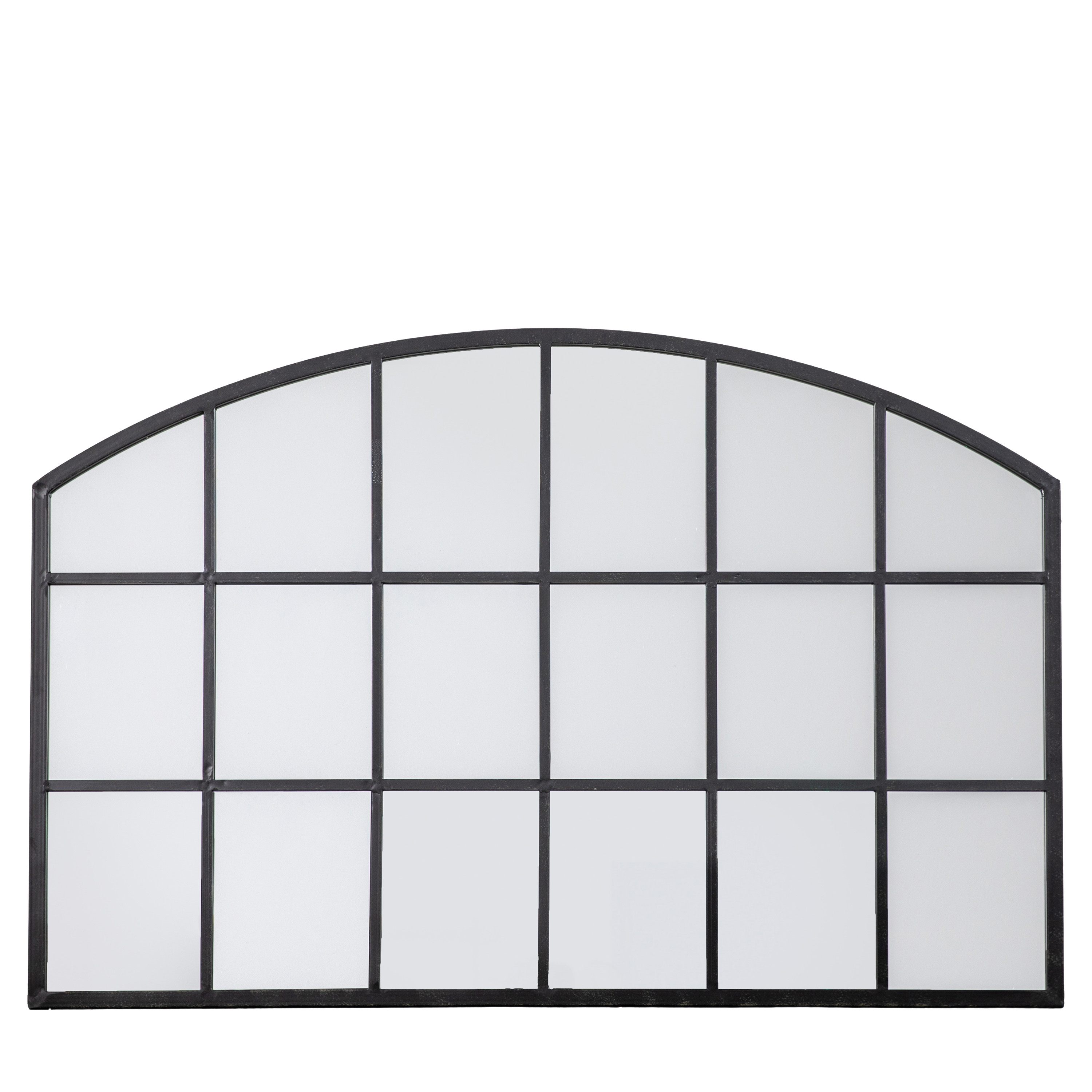 Lustro łukowe Wingham – czarne, 120 × 3 × 80 cm