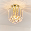 Lampa sufitowa Fargo – mosiądz / przezroczysty, 23 × 23 × 28 cm