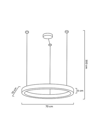 MOOSEE lampa wisząca RING LUXURY 70  złota