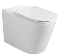 AVIS Vortex Rimless misa do kompaktu WC, odpływ dolny/tylny, biały