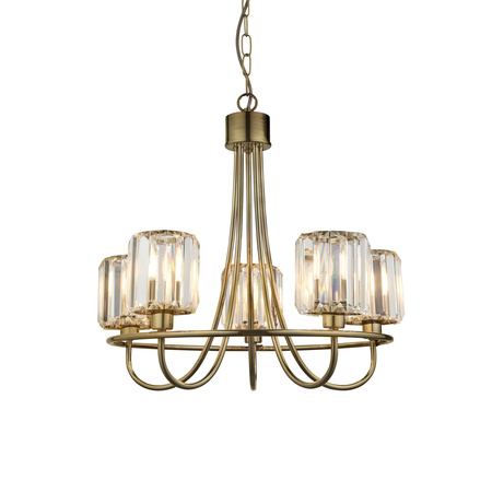 Berenice 5 Pendant Light Antique Brass