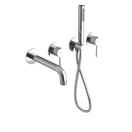 ULTRASAN bateria wannowa podtynkowa, kompletna, 2 wyjścia, chrom