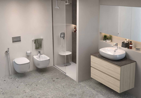 ILLUSION Bidet podwieszany 52x38cm biały połysk