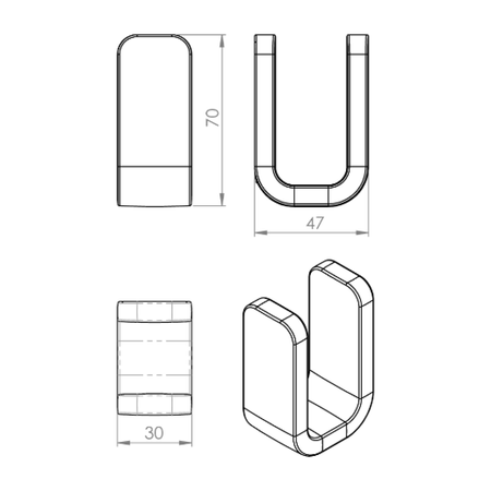 OUTLINE wieszak, chrom