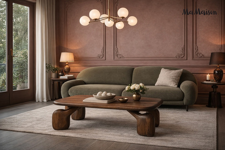 MaMaison stolik kawowy ORIZON 120         brązowy / drewno