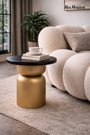 MaMaison stolik LEONARDO 39 czarny /      złoty