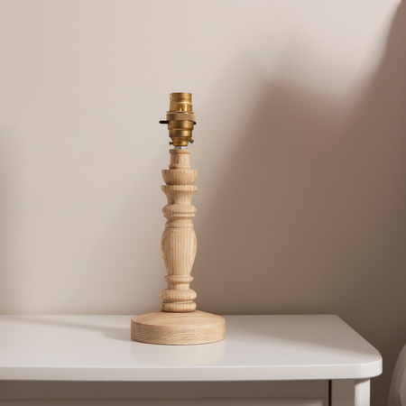 Bibury Table Lamp Base Natural Ash