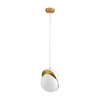 Lampa wisząca ORBITA biało-złota, akryl, 20 cm