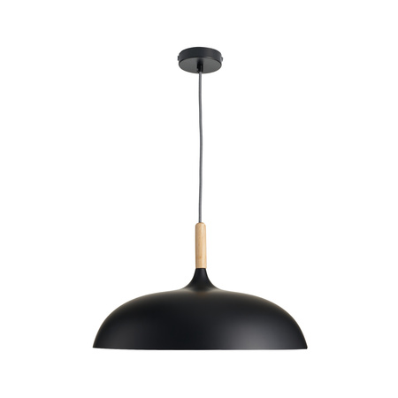 Lampa wisząca SAUCER 45 cm -  czarna minimalistyczna oprawa do wnętrz nowoczesnych