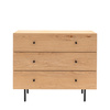 Ashdown 3 Drawer Chest Natural 900x400x750mm
