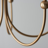 Santiago 5 Pendant Light Fitting Curved Brass