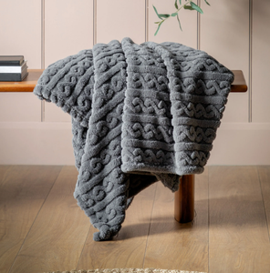 Tekstury Twist Knit Grey 130 x 170 cm
