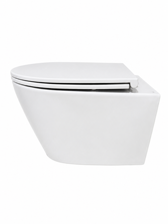 Zestaw RESORT REEL Miska WC podwiesz. Rimless ze spłukiwaniem wirowym & deska WC slim W/O biały połysk