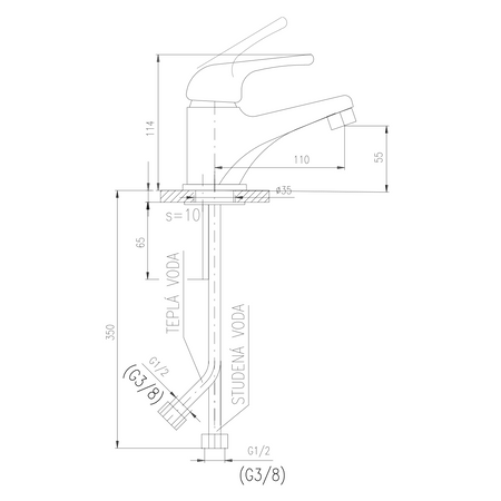 KID bateria umywalkowa, kolory/chrom