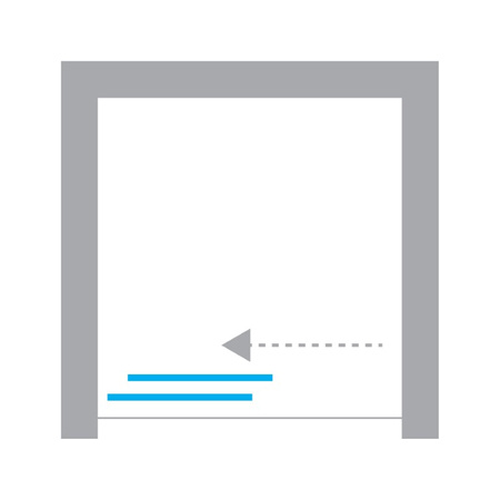 NZ4 Drzwi wnękowe PRIME GUNMETAL BRUSHED 1D P 140x200 szkło czyste 6mm Active Shield 2.0