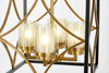 LAMPA WISZĄCA LOFT CZARNO-MOSIĘŻNA QUADRATO