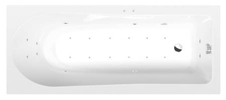 LISA wanna z hydromasażem, 170x70x47cm, Active Hydro-Air, chrom