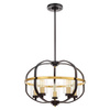 LAMPA WISZĄCA LOFT CZARNO-MOSIĘŻNA MONTEREY W5