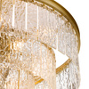 Lampa wisząca ICELAND 60 cm - mosiądz, szkło kryształowe