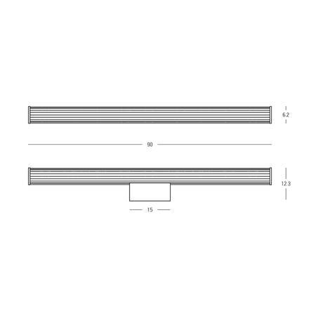 WALL LED LIGHT 20W 3000K-4000K SANDY WHITE METAL - ALUMINIUM - GLASS IP44